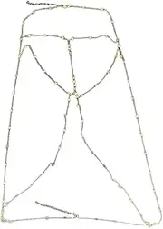 [Generic] Body Chains for Women, Sexy Layered sequin Belly Waist Chain Bikini Bra Chain, Summer Beach Body Jewelry