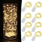 8 Pack 20 LED 6.6ft Battery Operated Mini LED Copper Wire String Fairy Lights