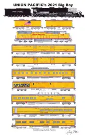 Union Pacific Big Boy #4014 2021 Train 11"x17" Poster Andy Fletcher signed