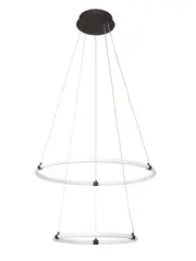 Sphere 2 Light LED Pendant in Aged Steel with Frosted Opal Acrylic