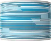 Urban Stripes Giclee Round Drum Lamp Shade 15.5x15.5x11 (Spider)