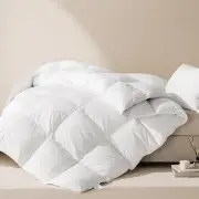 Luxury Goose Feathers Down Comforter King Size,All Season Fluffy Duvet