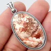 Natural Rosetta Picture Jasper 925 Sterling Silver Pendant Jewelry P-1056