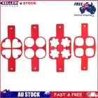 Silicone 4 Hole DIY Pancake Maker Bake Cake Mold Kids Mini Egg Tools #AU