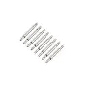Spring Bar Pins 10mmx1.5mm Double Fringe less Steel Watch Band Pins 8Pcs