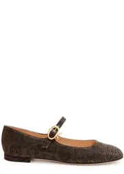 Gianvito Rossi Mary Ribbon 05 Metallic Mesh Ballet Flats - Leopard - 41 (IT41 / UK8) 41 (IT41 / UK8)