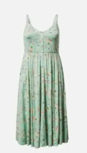 NEW Torrid super soft button front midi swirl dress RARE