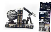 Vintage Decorative Bookends,Telescope and Armillary Spheres Space Decorative