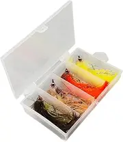 Generic 4X Fly Fishing Bait with Double Hooks, Artificial Fishing Baits, Fly Simulation Baits for Water