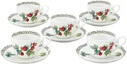 Noritake F97887/4911 Cup & Saucer Set (Both Coffee & Tea), 8.5 fl oz (250 cc), Orchard Garden, Microwave Safe, 5 Guests, Bone China