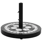 vidaXL Parasol Base Black and White Round 12 kg STP