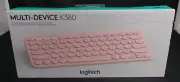 Logitech K380 Wireless Bluetooth Keyboard PC MAC Android iOS Apple TV Rose Pink