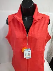 New Puma Golf Ladies Cloudspun Daybreak Vest Full Zip Up Pink Size Small NEW $75