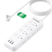Appliance Extension Cord with Individual Switches on Off - 5 FT, 14 Gauge Hea...