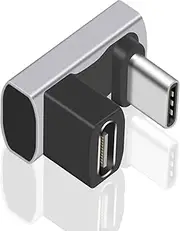 Duttek 180 Degree USB C Adapter 240W, U Shaped USB C Male to Female Adapter, 40Gbps USB C Extender Adapter 8k Video Audio Display Type C Extender for Laptop, Switch, MacBook, Thunderbolt 4/3, 1pack