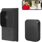 Wireless Doorbell Camera with Chime 2K HD, Wifi Video Doorbell Camera with Voice