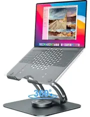 tounee Swivel Laptop Stand for Desk, Adjustable Computer Stand Laptop Holder ...