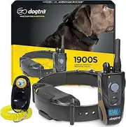 Dogtra 1900S Remote Training Collar - 3/4 Mile Range, Waterproof, Rechargeable, 127 Training Levels, Vibration - includes PetsTEK Dog Training Clicker