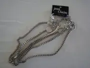 Package of Jean Motorcycle Chain Wallet Accessory Metal Silver 421712