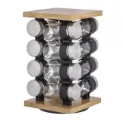 Davis & Waddell - Romano 16pc Glass Spice Jar with Rack 16x16x21cm