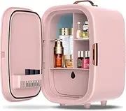 ADVWIN Mini Fridge15L AC/DC Portable Beauty Fridge for Skincare, Pink