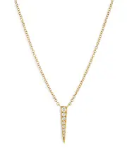 Zoe Lev 14K Yellow Gold Diamond Dagger Pendant Necklace, 18