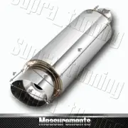 Slant Tip 4" Fire Ball Stainless Weld On Exhaust Muffler 2.5" Inlet Universal