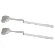 2 Pcs Jam Cup Stainless Steel Honey Spoon Comfortable Handle