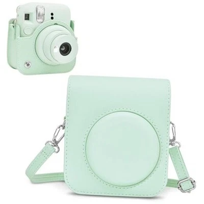 Camera Case Compatible with Fuji Instax Mini 12 - Mint Green Snap Fastener