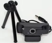USB HD 1080 Webcam With Built-In Stereo Mic And Mini Tripod