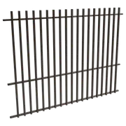 ProtectorAl 1201-2399W x 1800H Satin Black Aluminium Batten Pool Fence Panel with Mid Rail