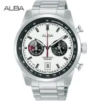 在飛比找PChome24h購物優惠-ALBA 雅柏 日系時尚計時錶/白/44mm (VK64-X