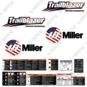 Fits Miller Trailblazer Decal Kit Generator - CUSTOM AMERICAN FLAG!