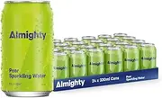 Almighty Pear Sparkling Water 330ml - 24 Pack, Sugar Free, Low Calorie, Vegan - Natural Flavour, Zero Plastic - Clean & Refreshing Drink - Perfect Thirst Quencher - Charcoal Filtered for Purity