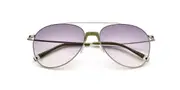 Paradigm 19-34 Silver Men's Sunglasses Silver Size 58
