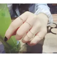 在飛比找松果購物優惠-《杜達女孩》韓版小清新五件套戒指組 戒指 造型戒 鑽石戒 麻
