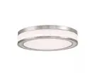 EnviroLite Screen 16" Brushed Nickel Selectable LED CCT Shaded Modern Flush Moun