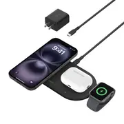 3-in-1 Magnetic Wireless Charging Pad with Qi2 15W