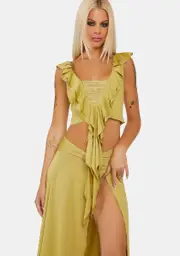 [Jaded London] Orchard Frill Mesh Top