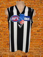 BNWT SEKUM BLACK JERSEY SIZE UK 38 AFL FOOTBALL COLLINGWOOD MAGPIES RRP $84.95