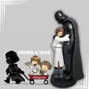 Darth Vader and Leia Family Star Wars hand painted Collectible Art