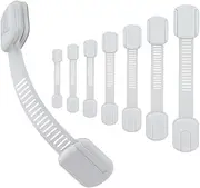 Vkania Child Proof Cabinet Locks - Cabinet Locks Baby Proofing with 3M Adhesives for Refrigerator, Oven, Cupboards, Toilet Seat - Adjustable,Easy Installation,No Drilling (8 Pack)
