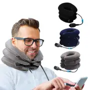 Inflatable Cervical Neck Traction Device, Adjustable Neck Stretcher grey