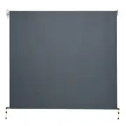 Outdoor Blind Window Roll Down Awning Canopy Privacy Screen 2.7X2.5M Grey
