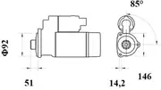 Mahle Starter Motor for Mercedes-Benz Actros 2543L 12.0L 0M541.946 10.02 - Onward