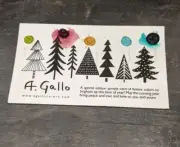 A. Gallo Italian Handmade Watercolor Special Edition Festive Sample Card.