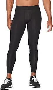 [2XU] Men's MCS Cross Training Compression Tights - Enhanced Workout Pants, Improved Recovery - Black/Gold