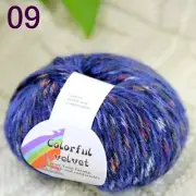 Sale 1BallsX50g Fluffy Soft Colorful Mohair Rugs Shawls Blankets Crochet Yarn 09