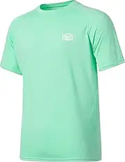 [WILLIT] Men's UPF 50+ Sun Protection Shirt Rashguard Swim Shirt Short Sleeve SPF Quick Dry Fishing Shirt