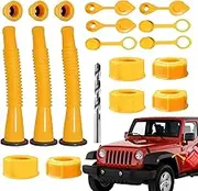 Can Nozzle Replacement and Can Spout | 3 Set Can Spout Flexible Nozzles for Easy Oil Transfer | Easy Install Can Jug Spout Nozzle, Soft Pouring Nozzle Kit Controlled Flow Rate For Most 1/2/5/10 Gallon